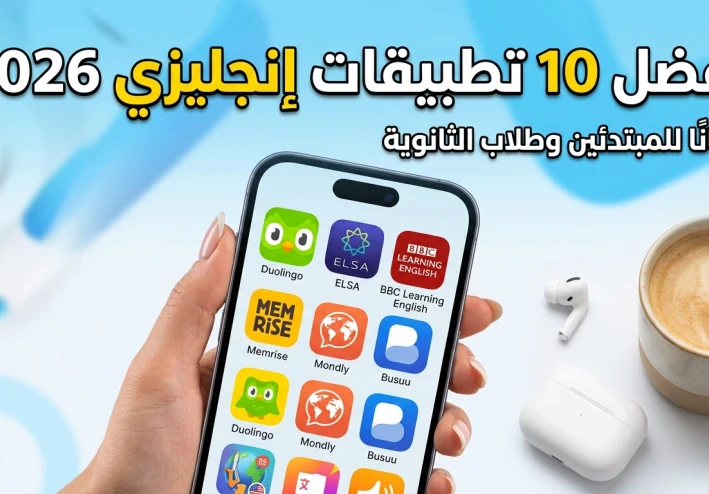 أفضل 10 تطبيقات تعلم الإنجليزية مجانا في 2026 للمبتدئين وطلاب الثانوية العامة