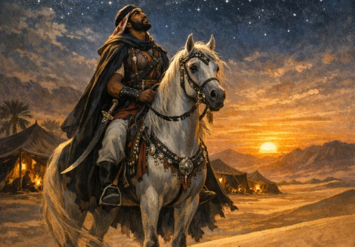 عبير الصحراء ونار القلب: قصة عنتر وعبلة كنموذج للحب العربي المصري القديم