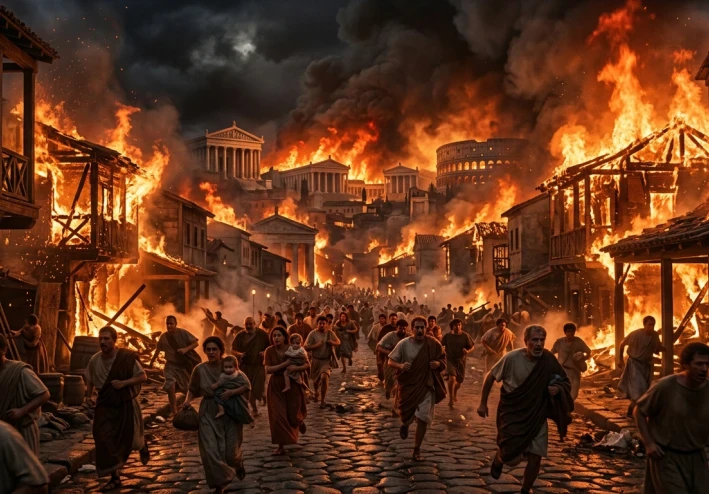 🔥 روما تحترق… والإمبراطور يبتسم!