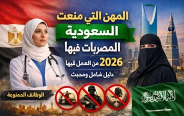 قائمة المهن الممنوعة للمصريات في السعودية 2026