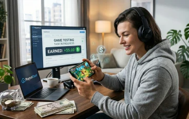 ربح 5 دولار لكل اختبار أو تجربه لعبه