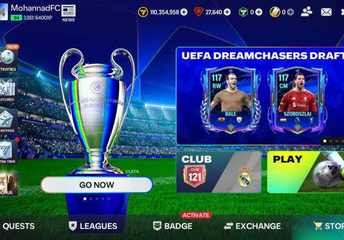 Ultimate FC Mobile Account for Sale – 121 OVR | Elite Squad with R9, Pelé & 90B+ Value