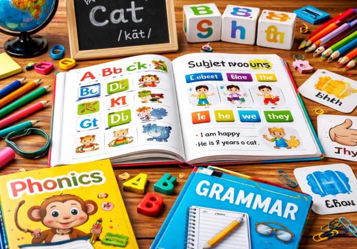 تحميل ملف تأسيس اللغة الإنجليزية للأطفال والمبتدئين PDF جرامر وفونكس 2026