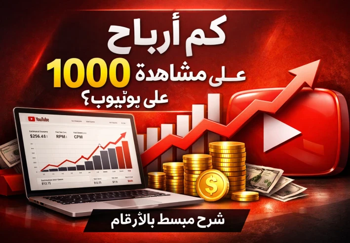 كم أرباح 1000 مشاهدة على يوتيوب؟ شرح مبسط للمبتدئين