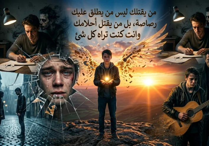 مــــن يقتلــــك ليــــس مــــن يطلــــق عليــــك رصاصــــة ، بــــل مــــن يقتــــل أحلامــــك وانت كنت تراه كل شئ