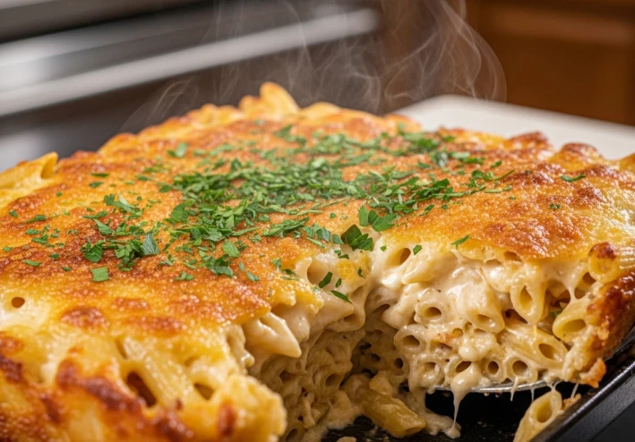 فن اعداد طبق المكرونه بالبشاميل