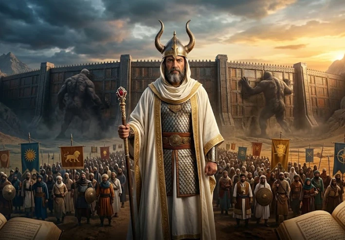 قصة ذو القرنين… القائد العادل ورحلة القوة والإيمان 💪✨