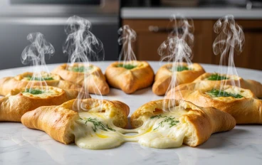  فطائر الجبنة الهشة في الفرن