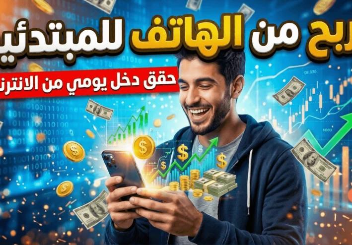 الربح من الهاتف للمبتدئين 2026: أفضل 5 طرق مضمونة لتحقيق دخل يومي من الإنترنت