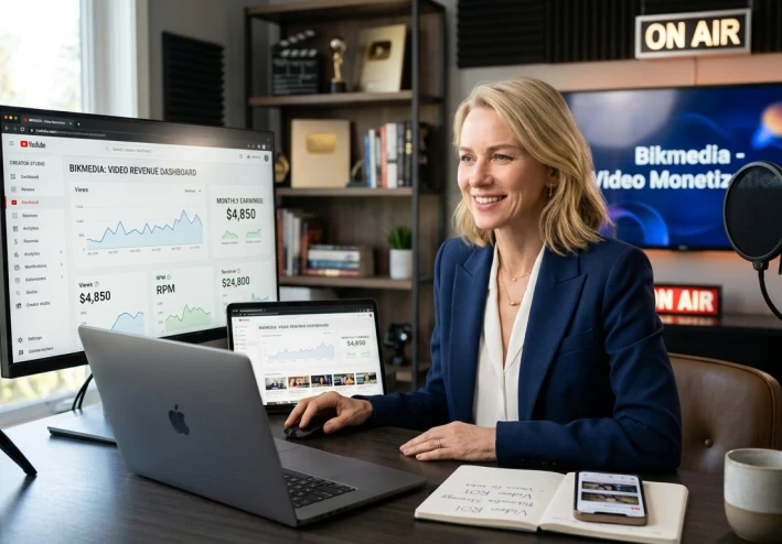 الربح من الفيديوهات من موقع Bikmedia