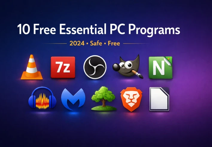 🖥️ أفضل 10 برامج مجانية لكمبيوترك (2026)