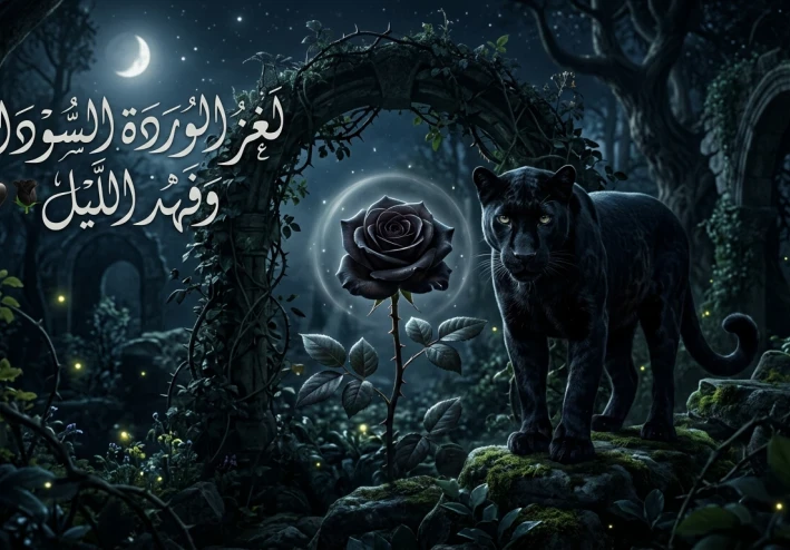 لغز الوردة السوداء وفهد الليل 🖤🌹