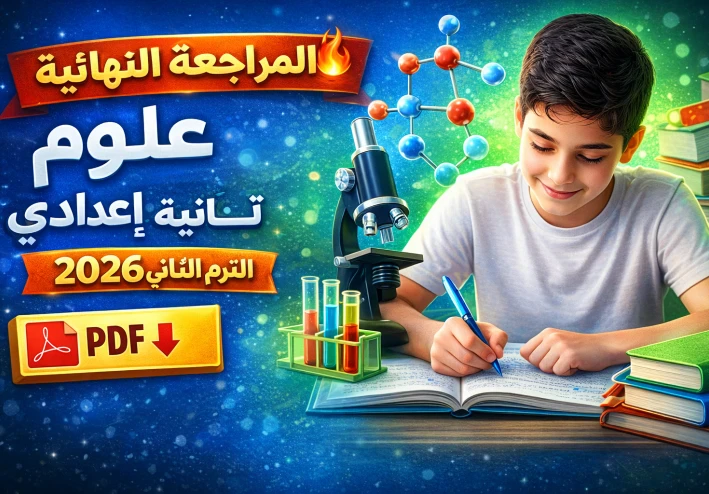 تحميل مراجعة نهائية علوم الصف الثاني الإعدادي الترم الثاني 2026 PDF برابط مباشر
