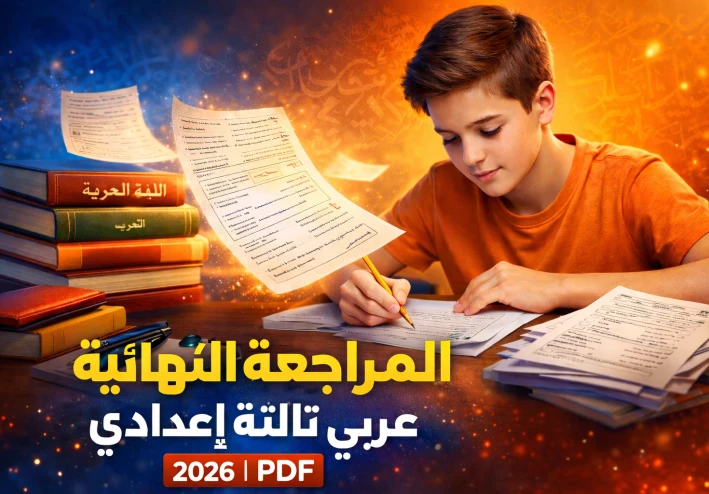 تحميل المراجعة النهائية عربي الصف الثالث الإعدادي الترم الثاني 2026 PDF برابط مباشر