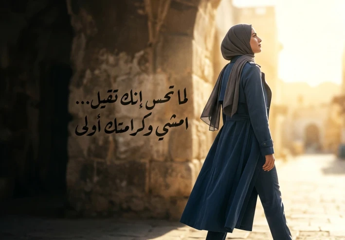 لما تحس إنك تقيل… امشي وكرامتك أولى  (دليل القوة وتقدير الذات)