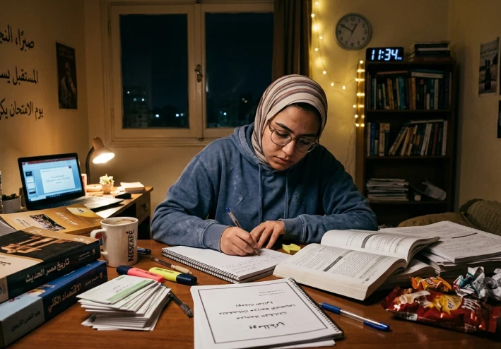 رحلتي مع المذاكرة: من القلق إلى الثقة قبل الامتحانات