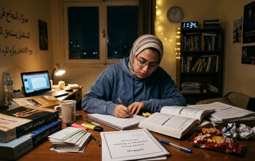 رحلتي مع المذاكرة: من القلق إلى الثقة قبل الامتحانات