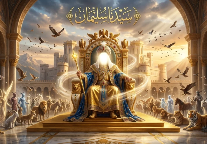 ✨ أسرار مُلك لا يُضاهى: قصة سيدنا سليمان الذي سخّر الله له الرياح والجن ✨