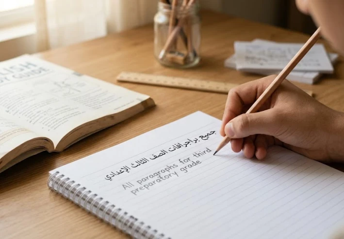 جميع براجرافات الصف الثالث الإعدادي مترجمة