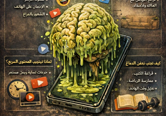 تعفن الدماغ.. عندما يستهلكك المحتوى التافه دون أن تشعر