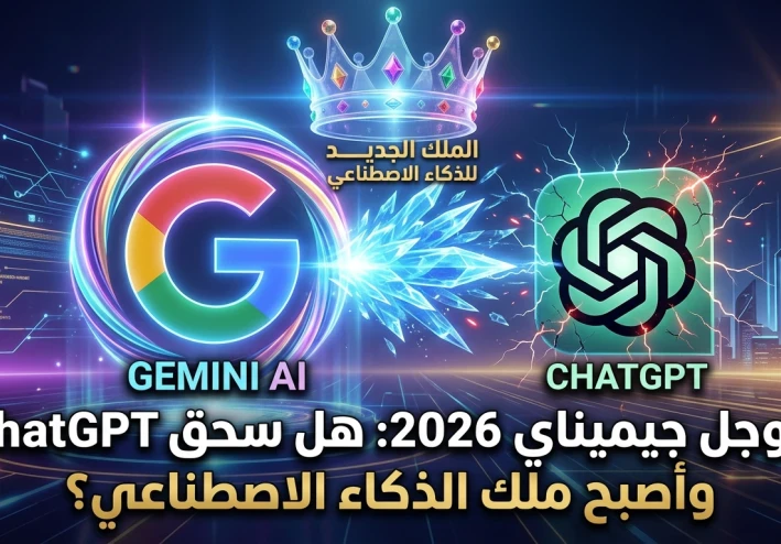 جوجل جيميناي2026 : هل سحق ChatGPT و اصبح ملك الذكاء الاصطناعي؟