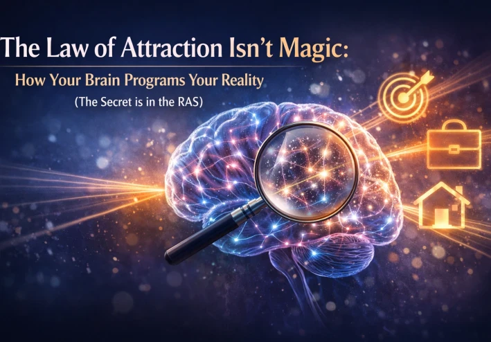 قانون الجذب ليس سحراً: كيف يبرمج دماغك واقعك (السر في نظام RAS)