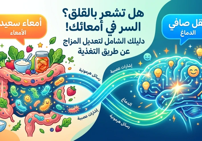 دماغك في بطنك! السر الحقيقي وراء القلق والمزاج السيء (دليل 2026)