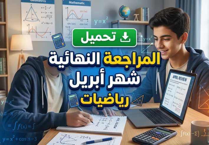 تحميل مراجعة شهر أبريل رياضيات الصف الأول الإعدادي الترم الثاني PDF 2026 (نماذج متوقعة +    ومنظمة)