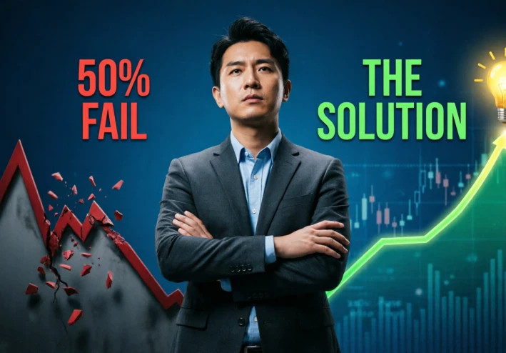 50% من المشاريع تموت في 5 سنوات: كيف لا تكون من الإحصائية؟ الأخطاء القاتلة والحلول الذكية