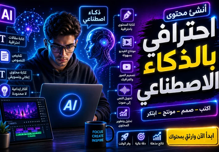 كيف تحقق دخل حقيقي من الذكاء الاصطناعي: دليلك الشامل للربح من التصميم والكتابة والفيديو في 2026