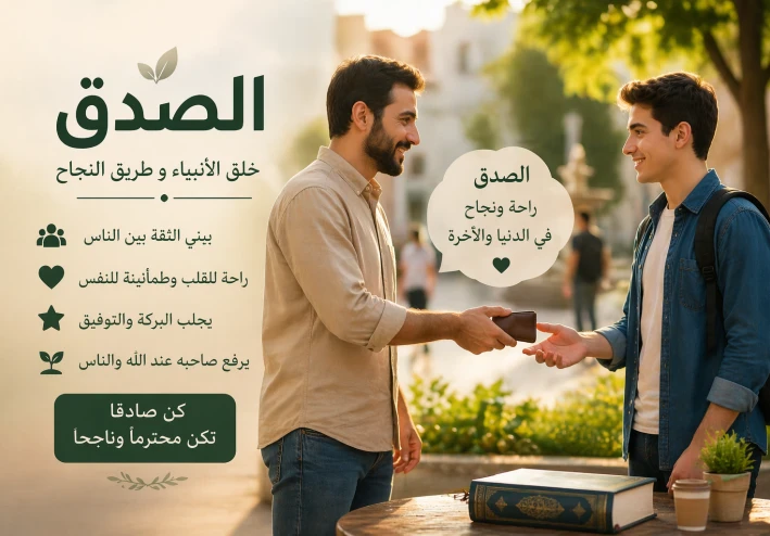 الصدق وأثره في حياه المسلم