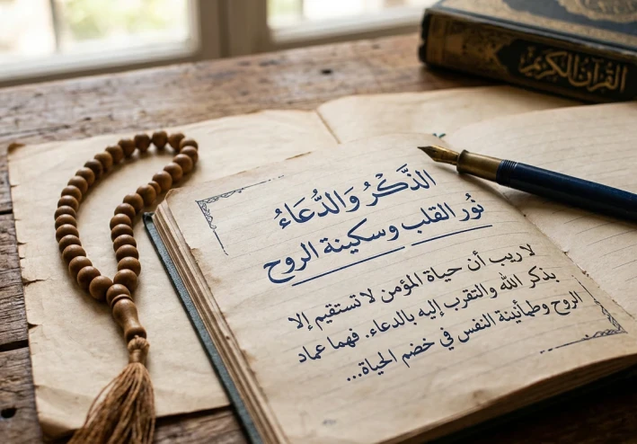 الدعاء والذكر هما نور القلب وسكينة الروح
