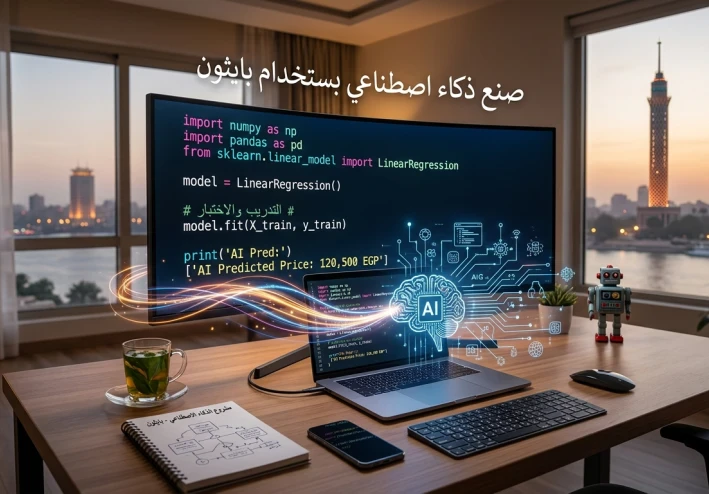 دليل المبتدئين: كيف تصنع نموذج ذكاء اصطناعي بسيط باستخدام بايثون......