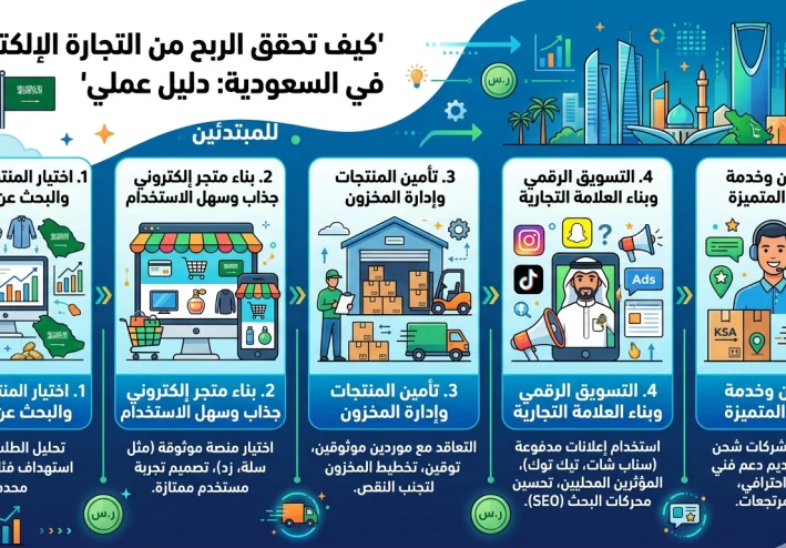 كيف تحقق الربح من التجارة الإلكترونية في السعودية: دليل عملي للمبتدئين