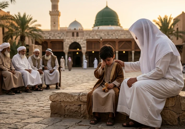 رحمة النبي ﷺ بالصغير والكبير