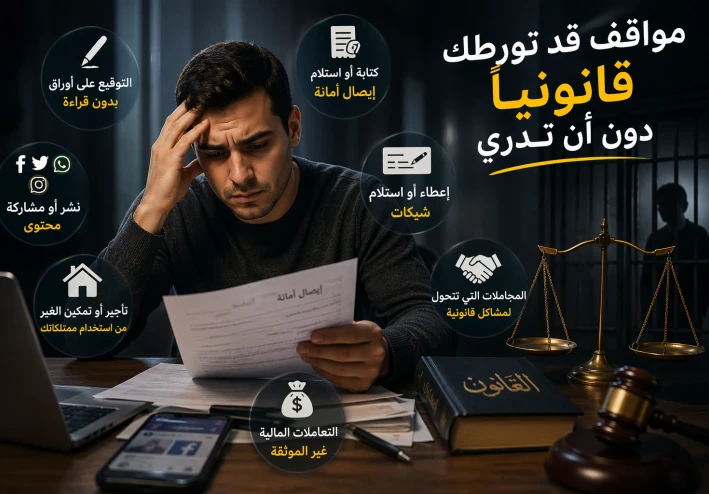 مواقف يومية قد تورطك قانونا دون ان تدري