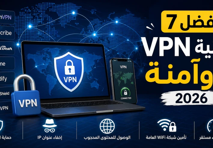 🌍 أفضل 7 VPN مجانية وآمنة (2026)