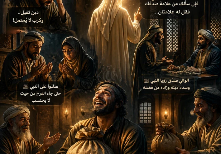 دين رجل وبركة رسول الله