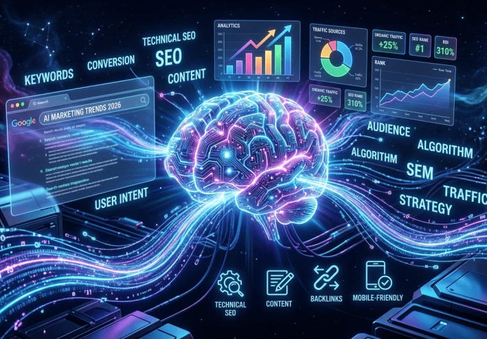 استخدامات الذكاء الاصطناعي في التسويق الرقمي وSEO
