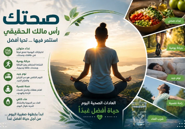 صحتك رأس مالك الحقيقي: كيف تبني حياة متوازنة بجسد قوي وعقل هادئ
