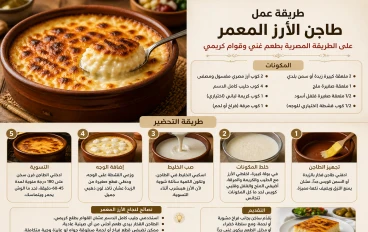"طريقة عمل طاجن الأرز المعمر على الطريقة المصرية بطعم غني وقوام كريمي"