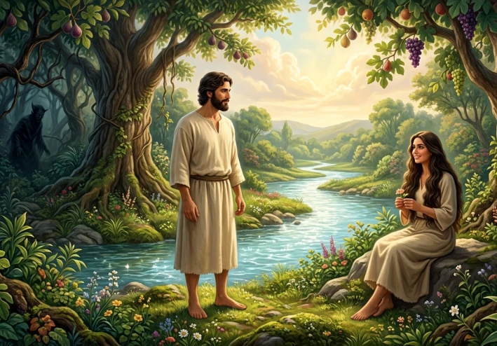 قصة سيدنا آدم عليه السلام: بداية البشرية وأول اختبار