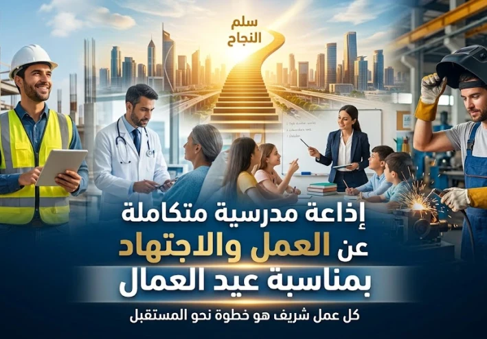 إذاعة مدرسية متكاملة عن العمل والاجتهاد بمناسبة عيد العمال