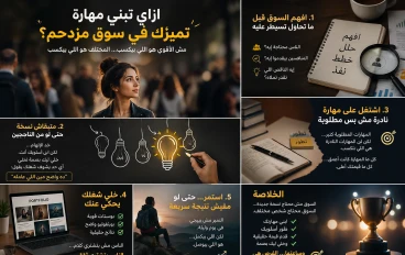 ازاي تبني مهارة تميزك في سوق مزدحم؟ مش الأقوى هو اللي بيكسب… المختلف هو اللي بيكسب