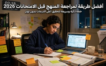تعرف على أفضل طريقة لمراجعة المنهج بسرعة قبل الامتحانات بخطة ذكية تساعدك على الفهم، التركيز، وتحقيق أعلى الدرجات بثقة