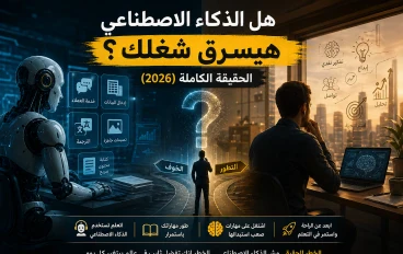 🤖 هل الذكاء الاصطناعي هيسرق شغلك؟ الحقيقة الكاملة (2026)