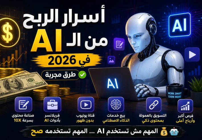 💰 أسرار الربح من الـ AI في 2026 (طرق مجربة)
