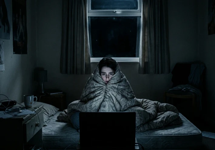 قصة نفسية مرعبة تعتمد على الغموض والتوتر، حيث يمتزج الواقع بالخيال تدريجيًا، ويبدأ البطل يفقد قدرته على التمييز بين ما هو حقيقي وما هو وهم.