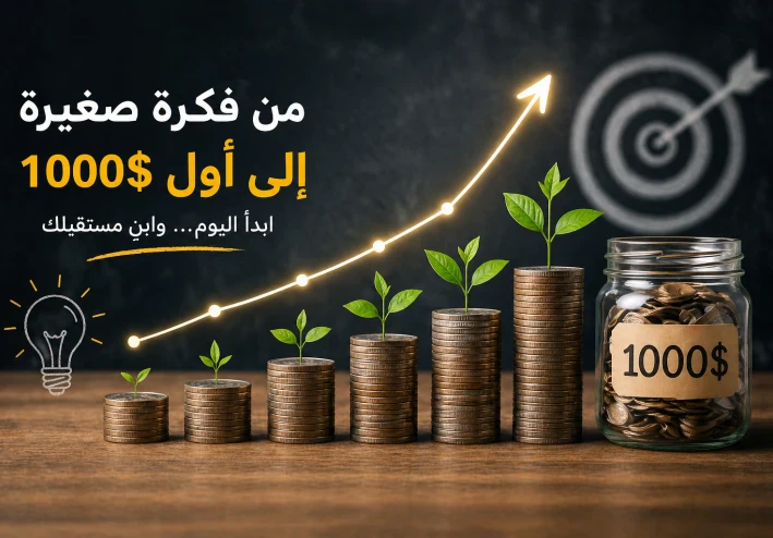 كيف تبدأ مشروعك من الصفر وتحقق أول 1000 دولار؟
