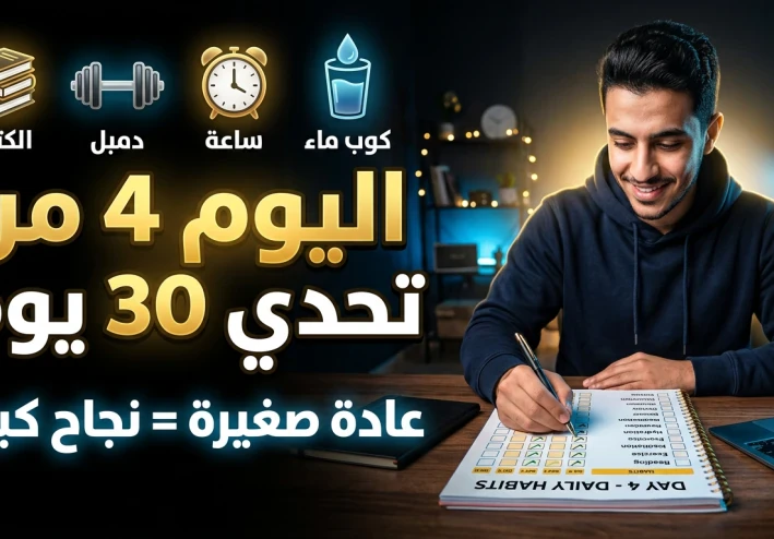 اليوم 4 من تحدي 30 يوم: اعمل عادة صغيرة… هتغيّر حياتك الكبيرة
